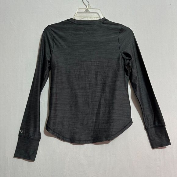 DSG Shirt‎ Girls Small Heather Black Stretch Performance Long Sleeve Crew Neck - Picture 2 of 5